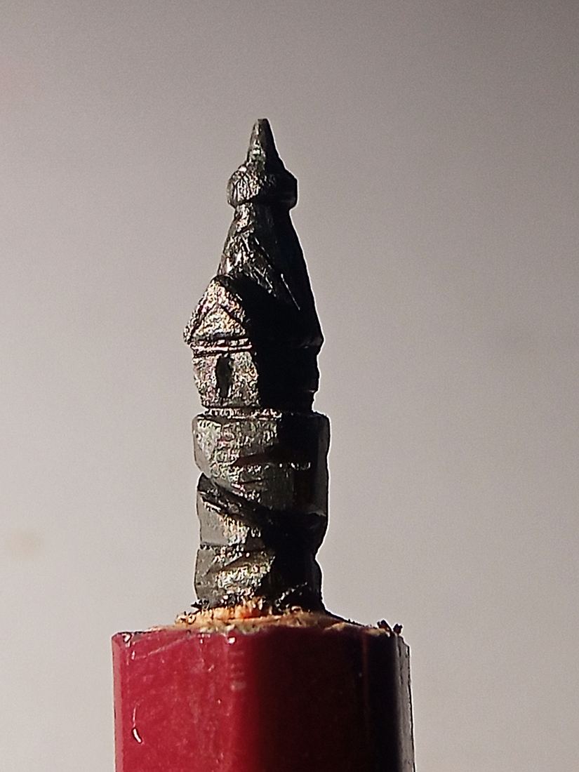 Kedarnath Temple Miniature Pencil Lead Carving